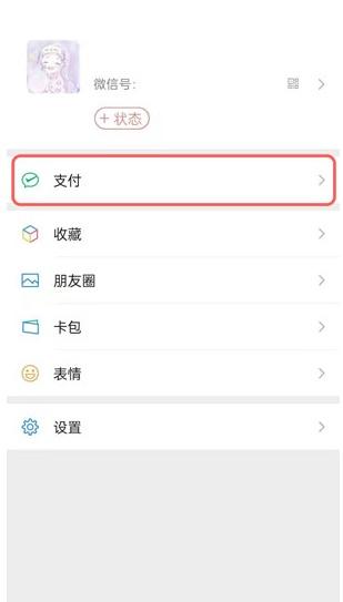 打开手机微信，在【我】的页面点击最上方的【支付】一项